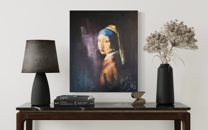 Girl with a pearl earring contemporary painting