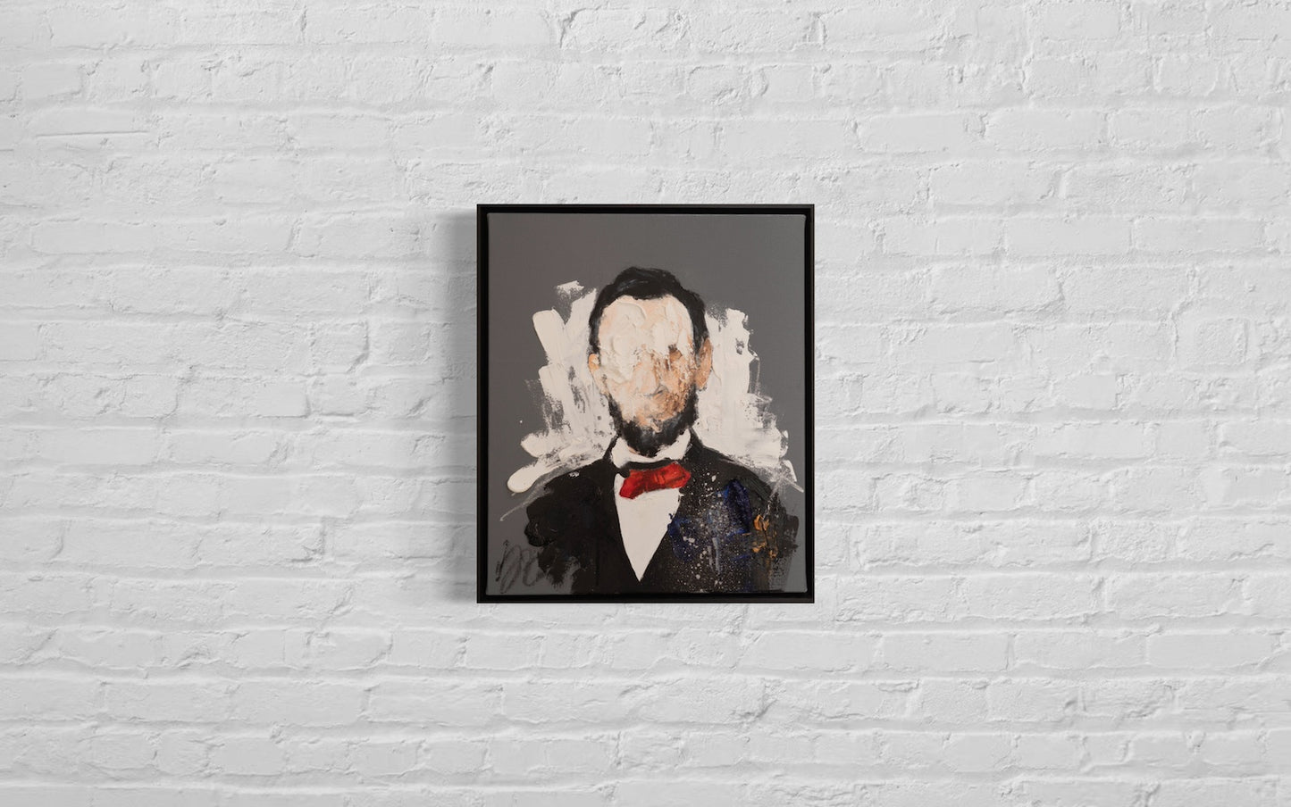 UNTITLED Portrait work (Abraham Lincoln) contemporary painting