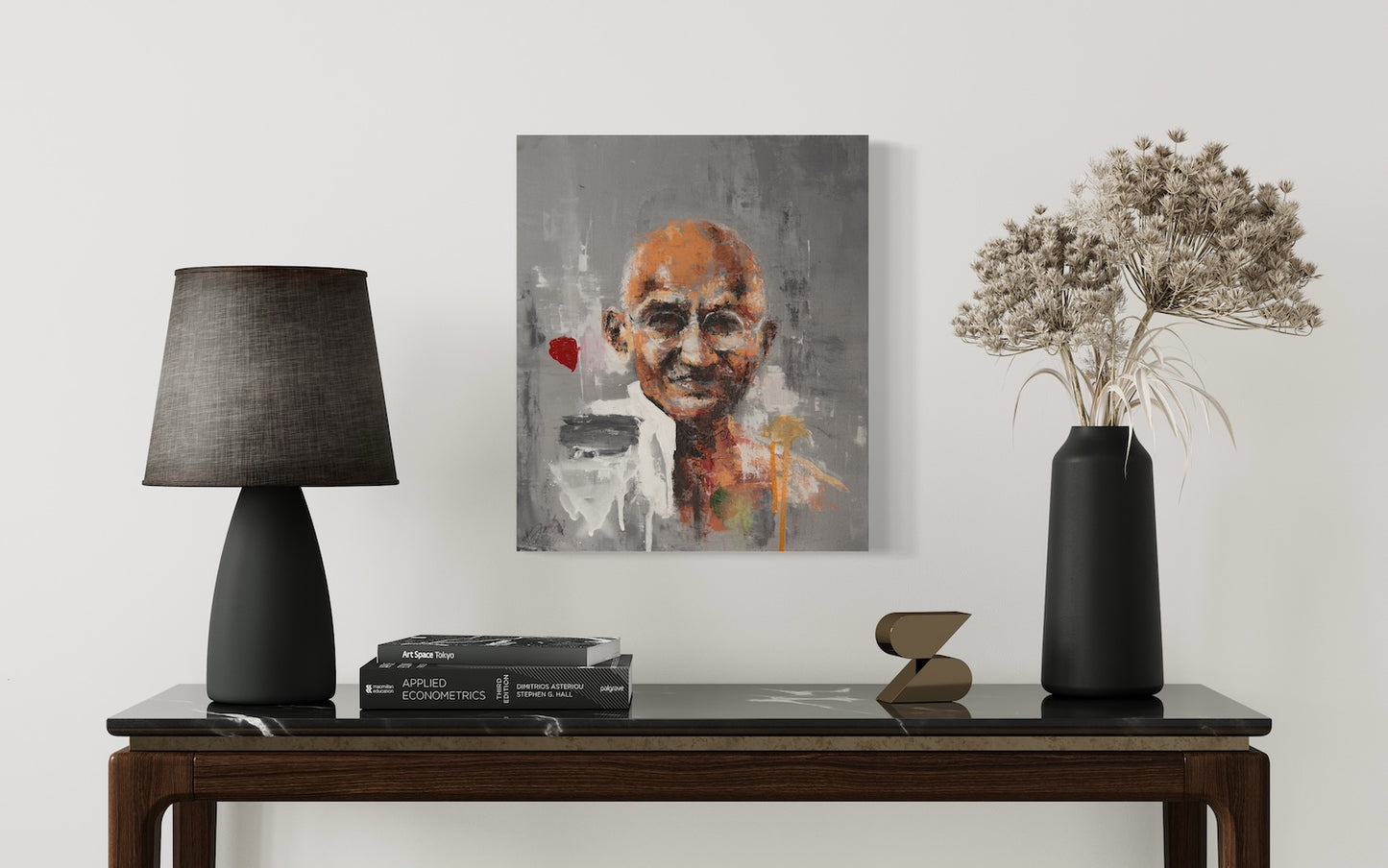 Portrait work UNTITLED(Mohandas Karamchand Gandhi) contemporary painting