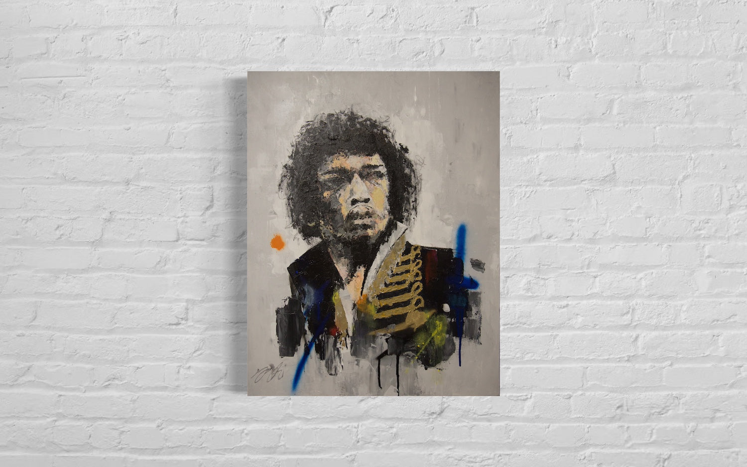 Portrait work UNTITLED (Jimi Hendrix) contemporary painting