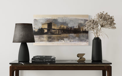 New York, Brooklyn Bridge painting