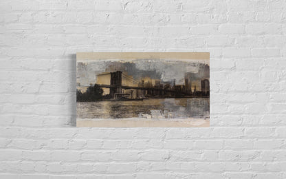 New York, Brooklyn Bridge painting