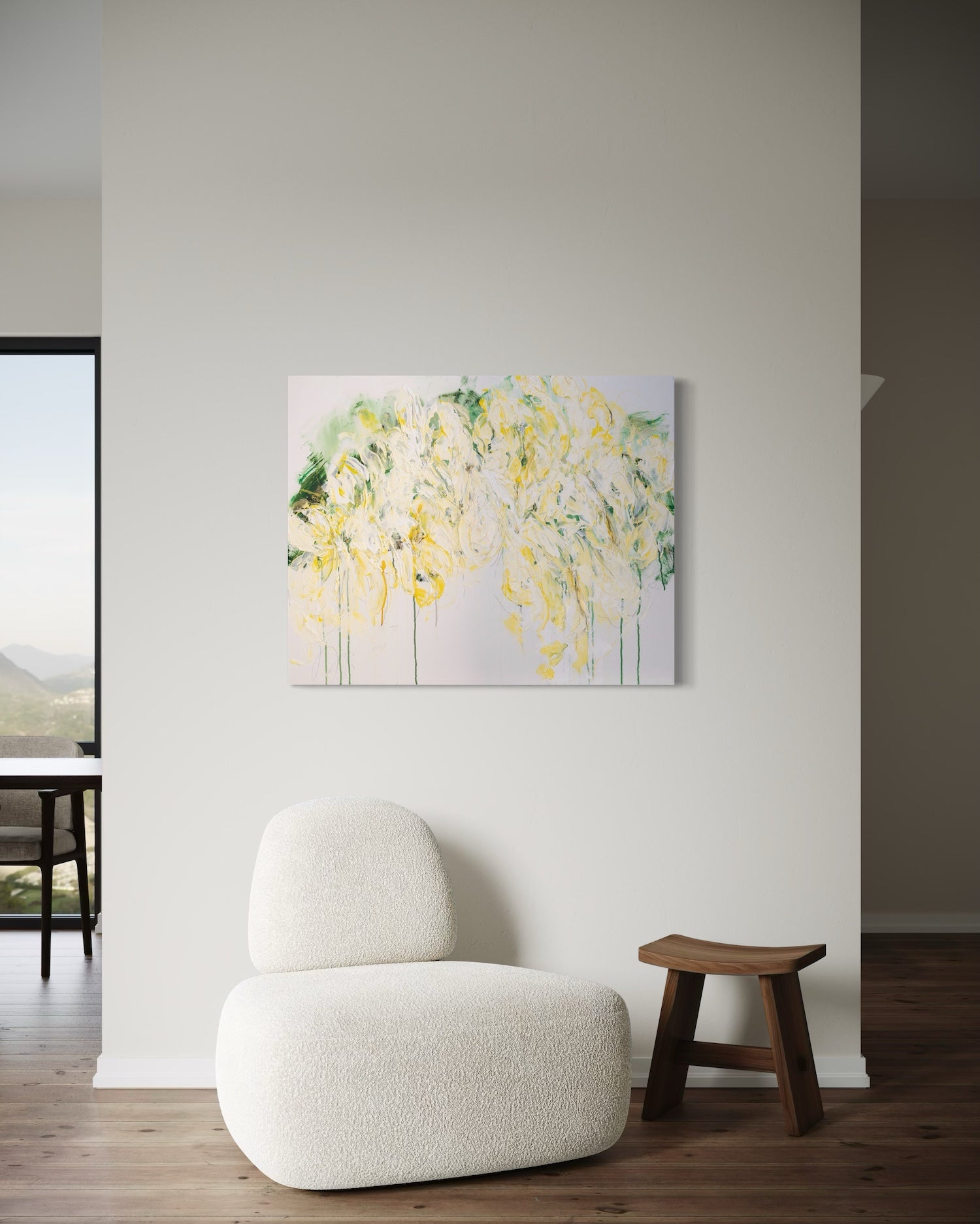 Title of artwork "Flowers" contemporary painting
