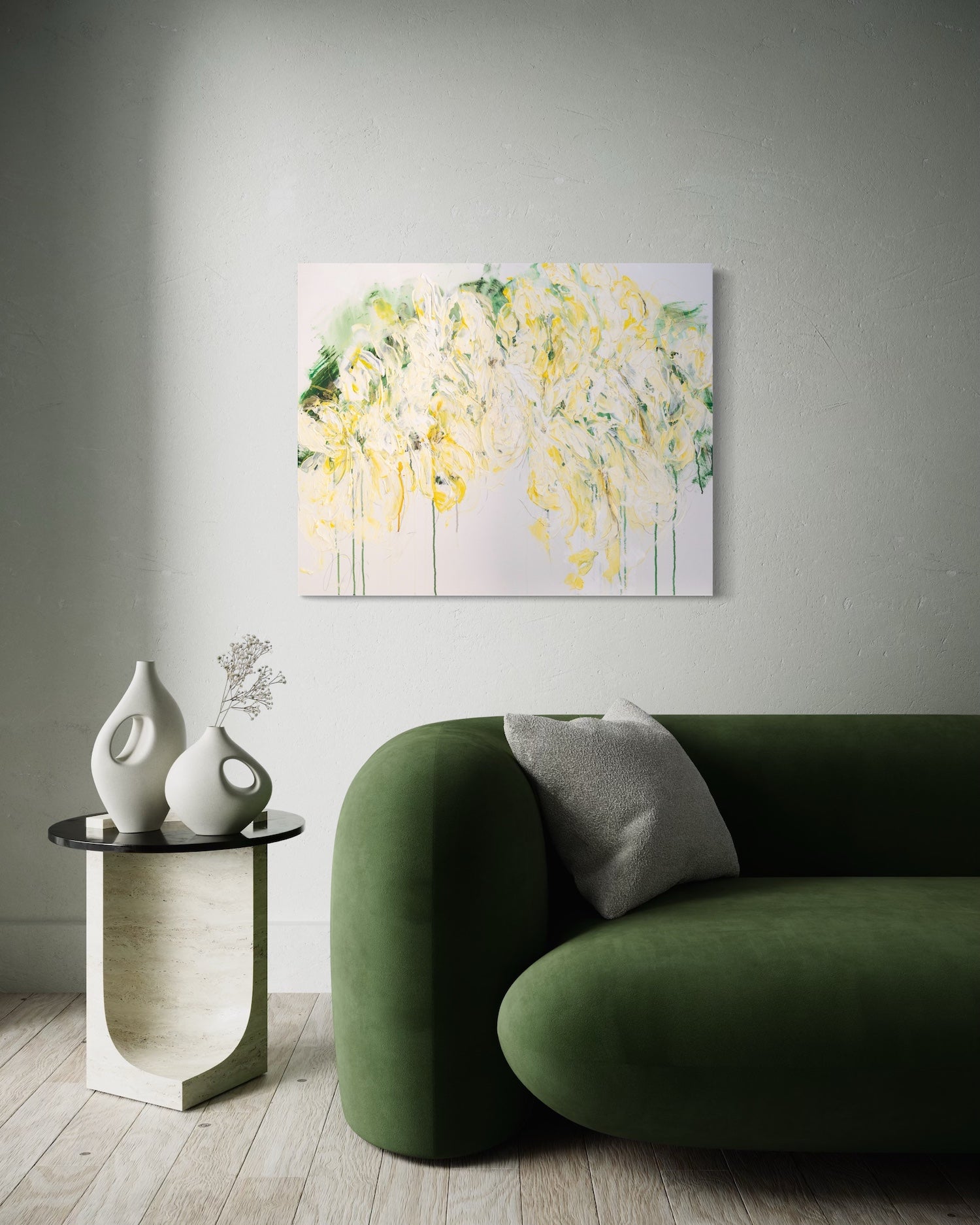 Title of artwork "Flowers" contemporary painting