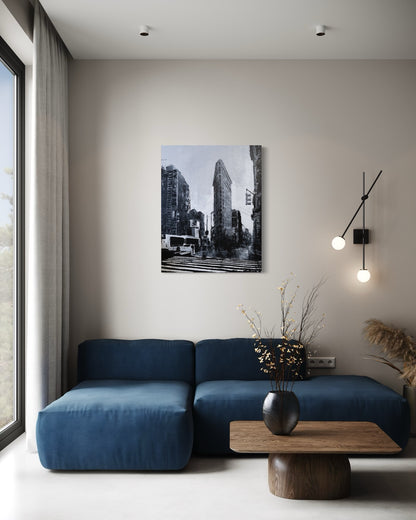 Title of artwork "New York, city scape composition #16" contemporary painting