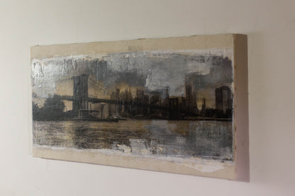 New York, Brooklyn Bridge painting