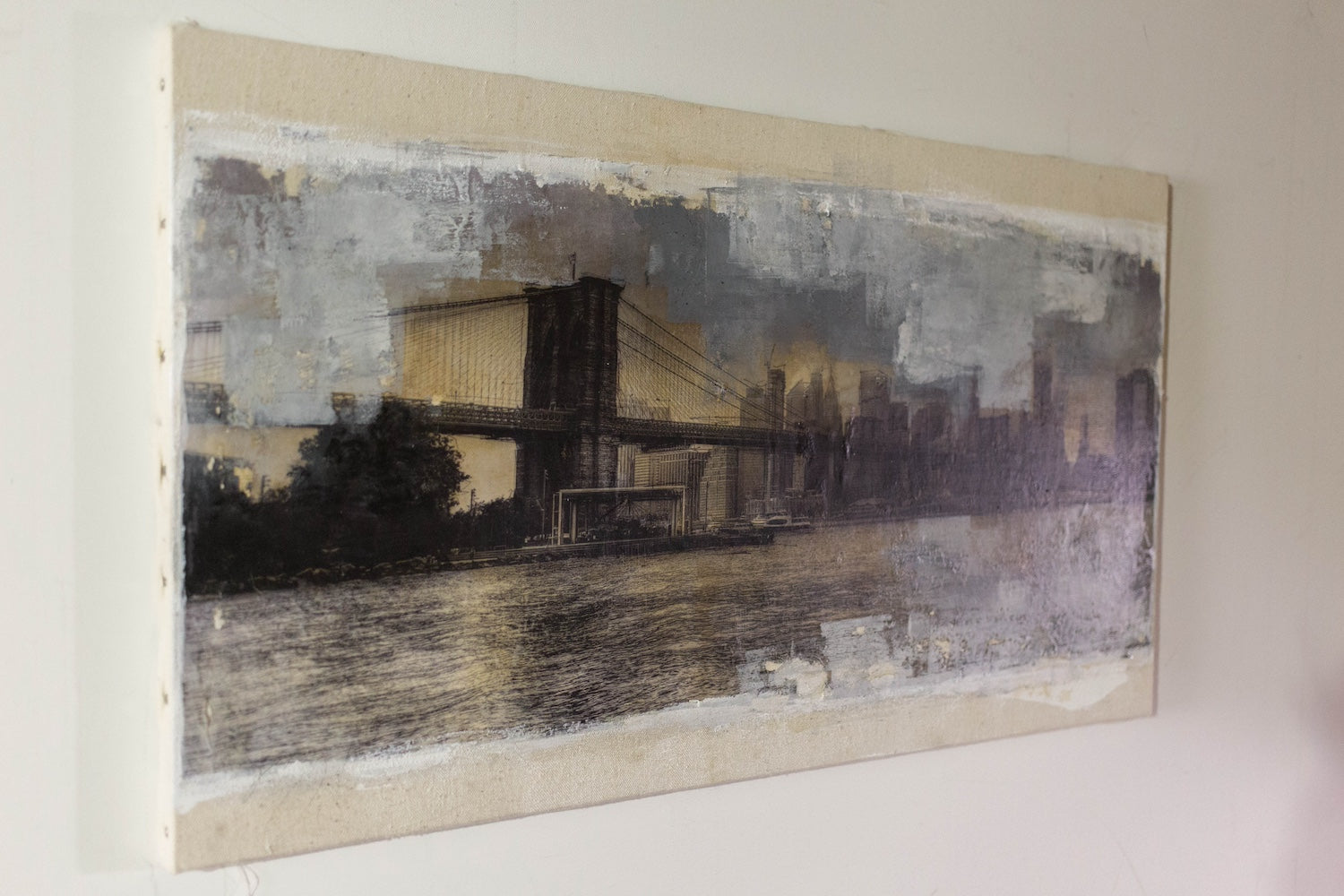 New York, Brooklyn Bridge painting