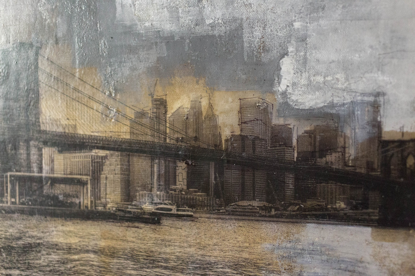 New York, Brooklyn Bridge painting