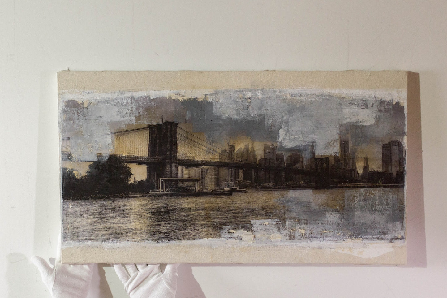 New York, Brooklyn Bridge painting