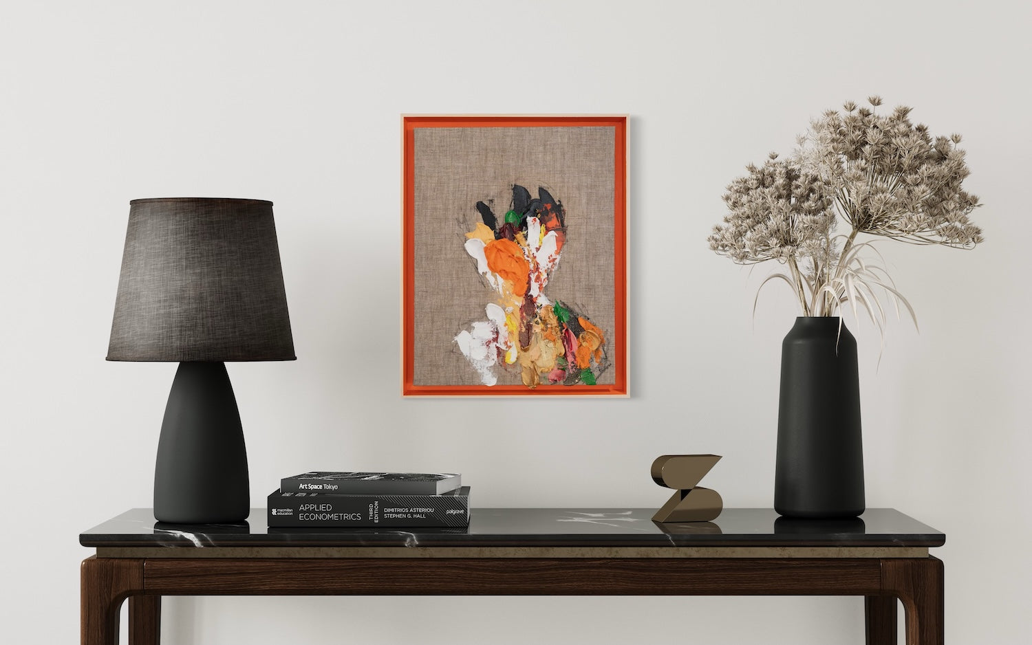 Orange Portrait work      contemporary painting art