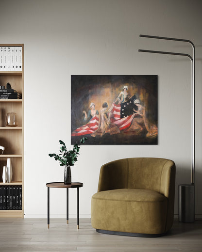 The Birth of the Flag  contemporary painting art