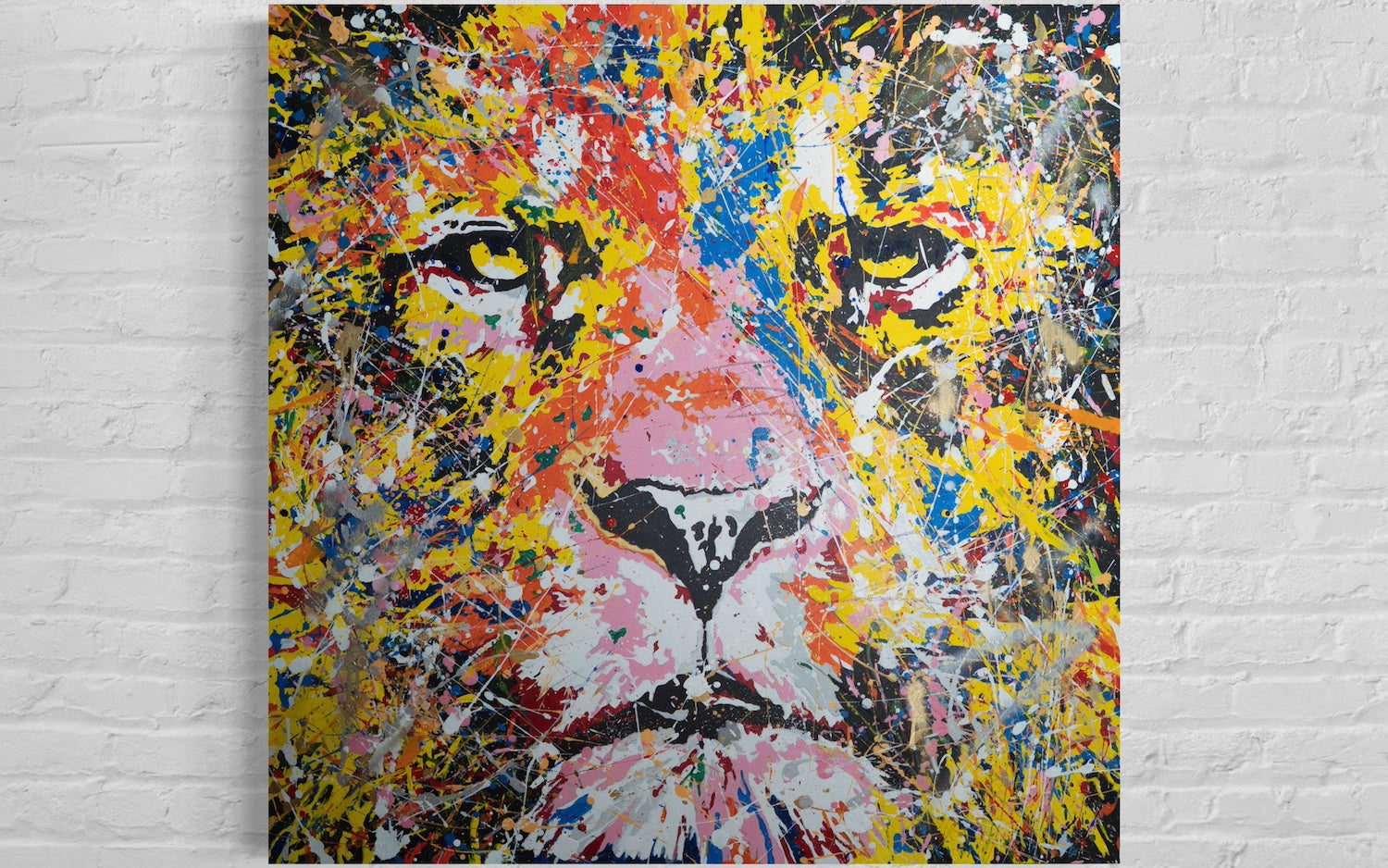 "LION (multi color edition)" painting