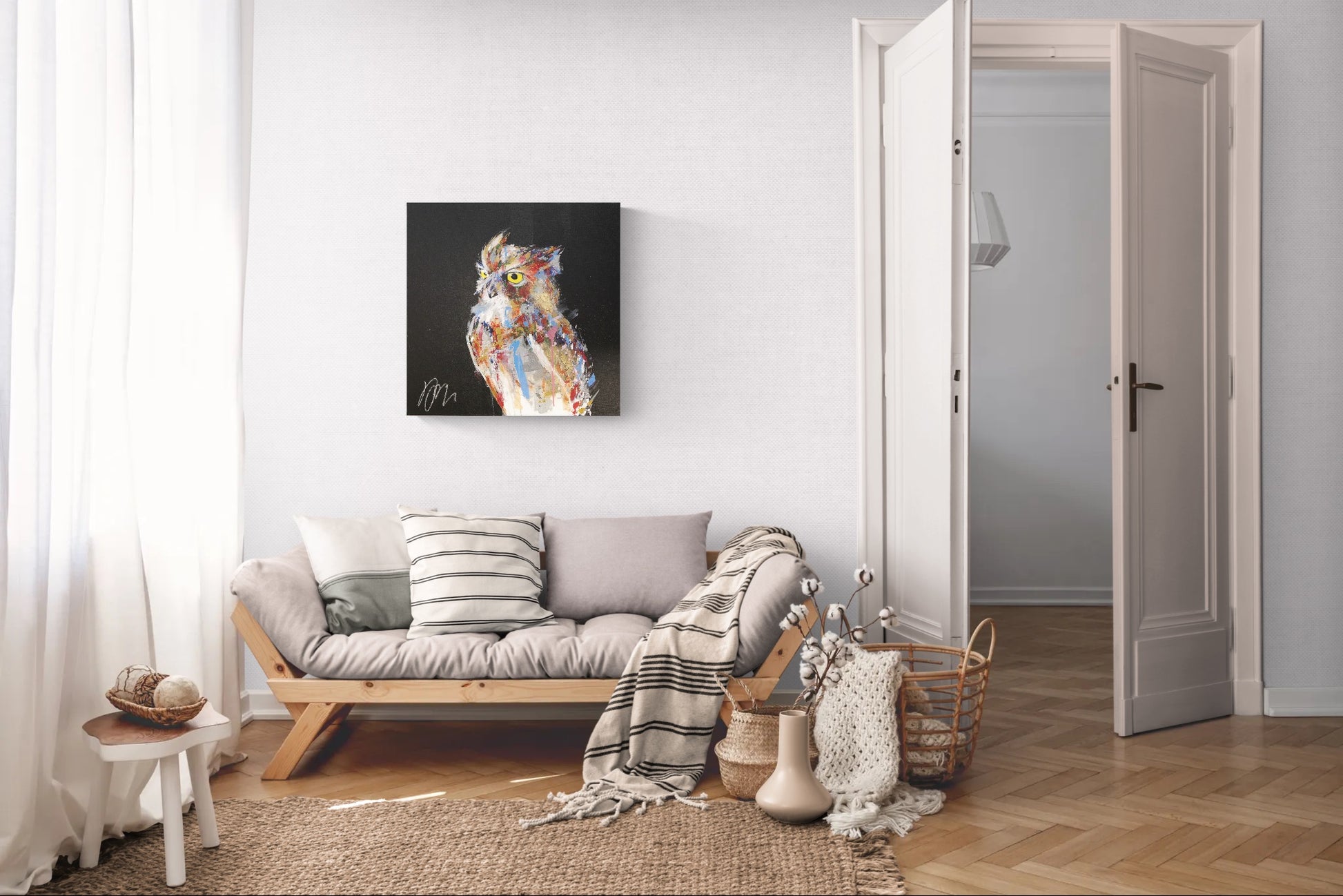 owl   contemporary painting art