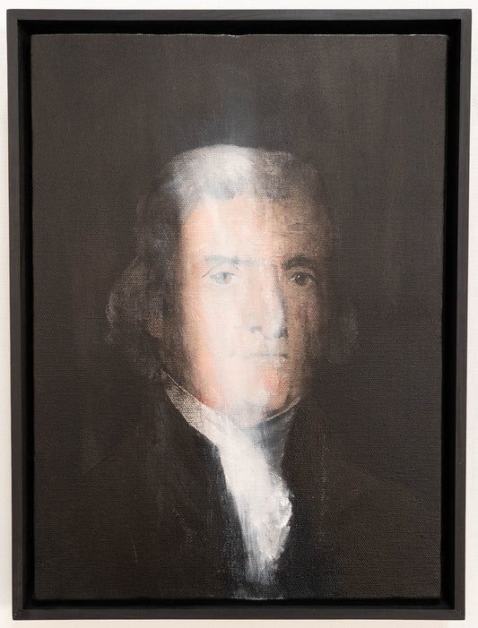 UNTITLED Portrait work (Thomas Jefferson) contemporary painting