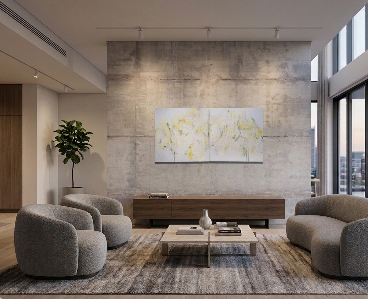 Flowers contemporary painting art