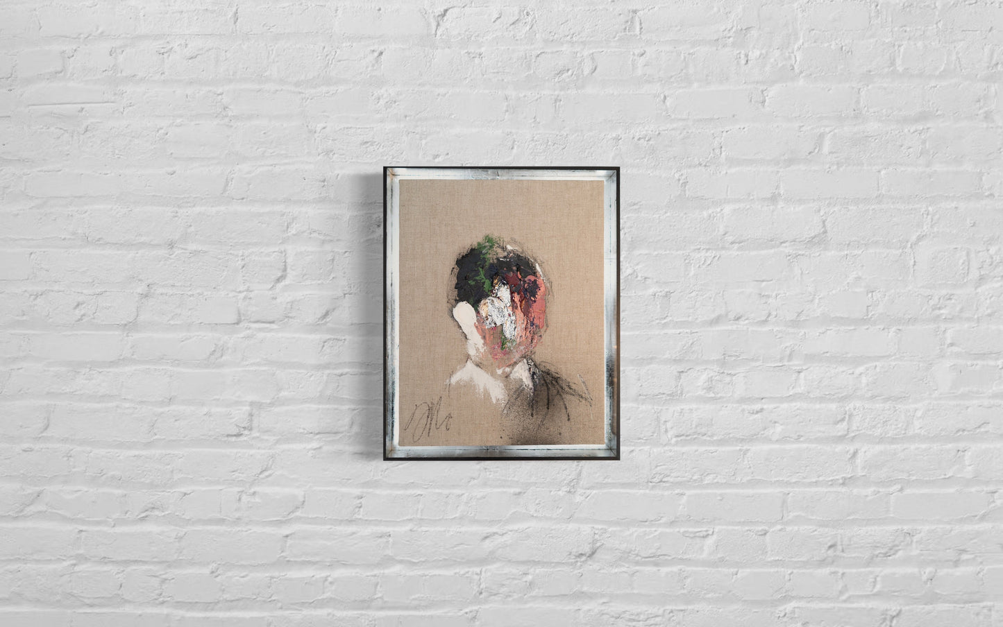 Antique Silver Portrait work contemporary painting art