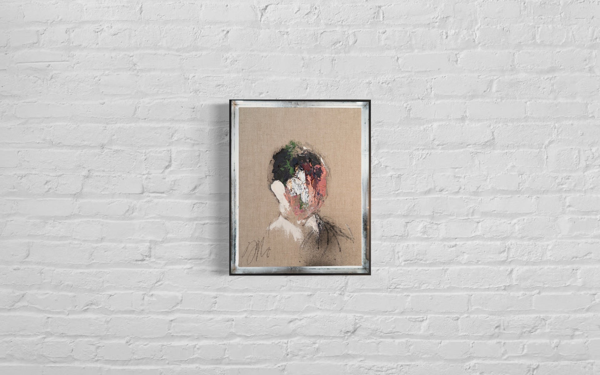 Antique Silver Portrait work contemporary painting art