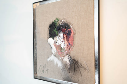 Antique Silver Portrait work contemporary painting art