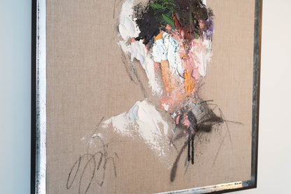 Antique Silver Portrait work (Large size) contemporary painting art