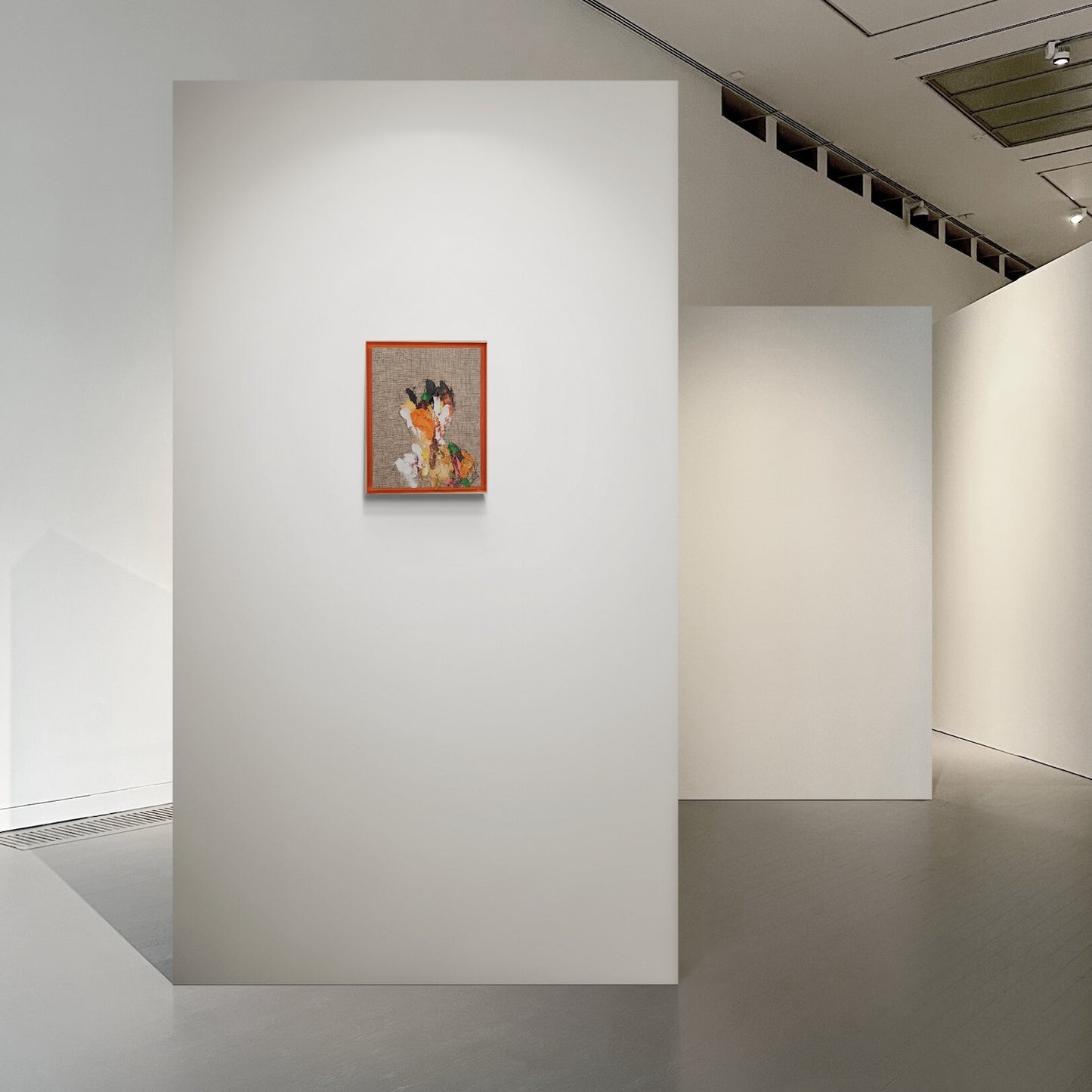 Orange Portrait work      contemporary painting art