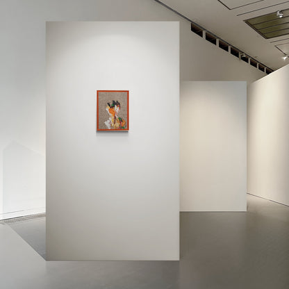 Orange Portrait work      contemporary painting art