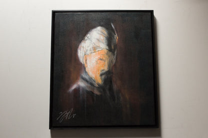 Bust of an old man with turban after Rembrandt contemporary painting art