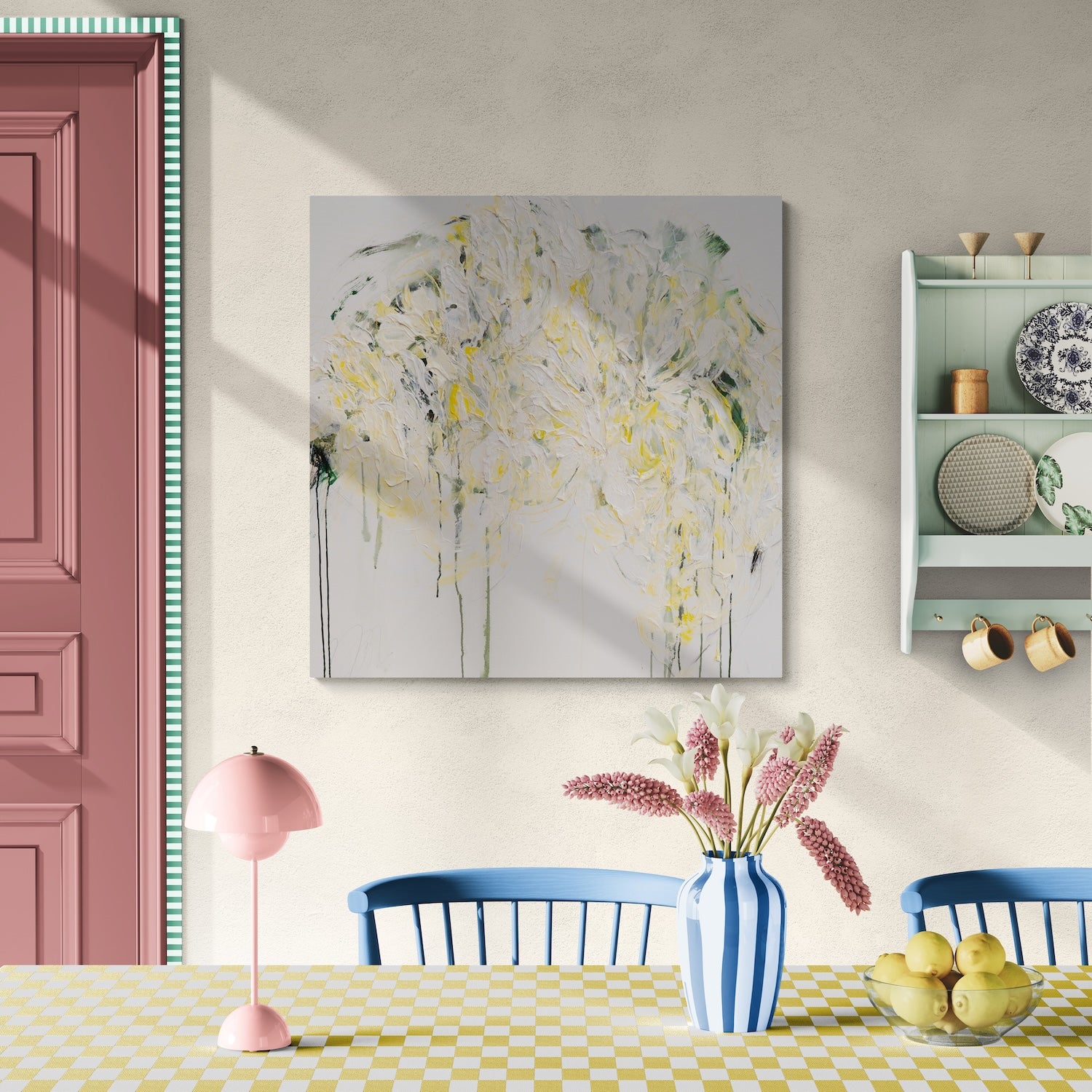 Title of artwork "Flowers" contemporary painting