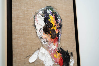 Dark brown Portrait work contemporary painting art