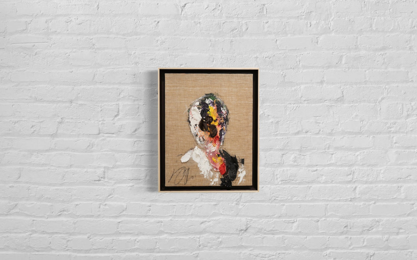 Dark brown Portrait work contemporary painting art