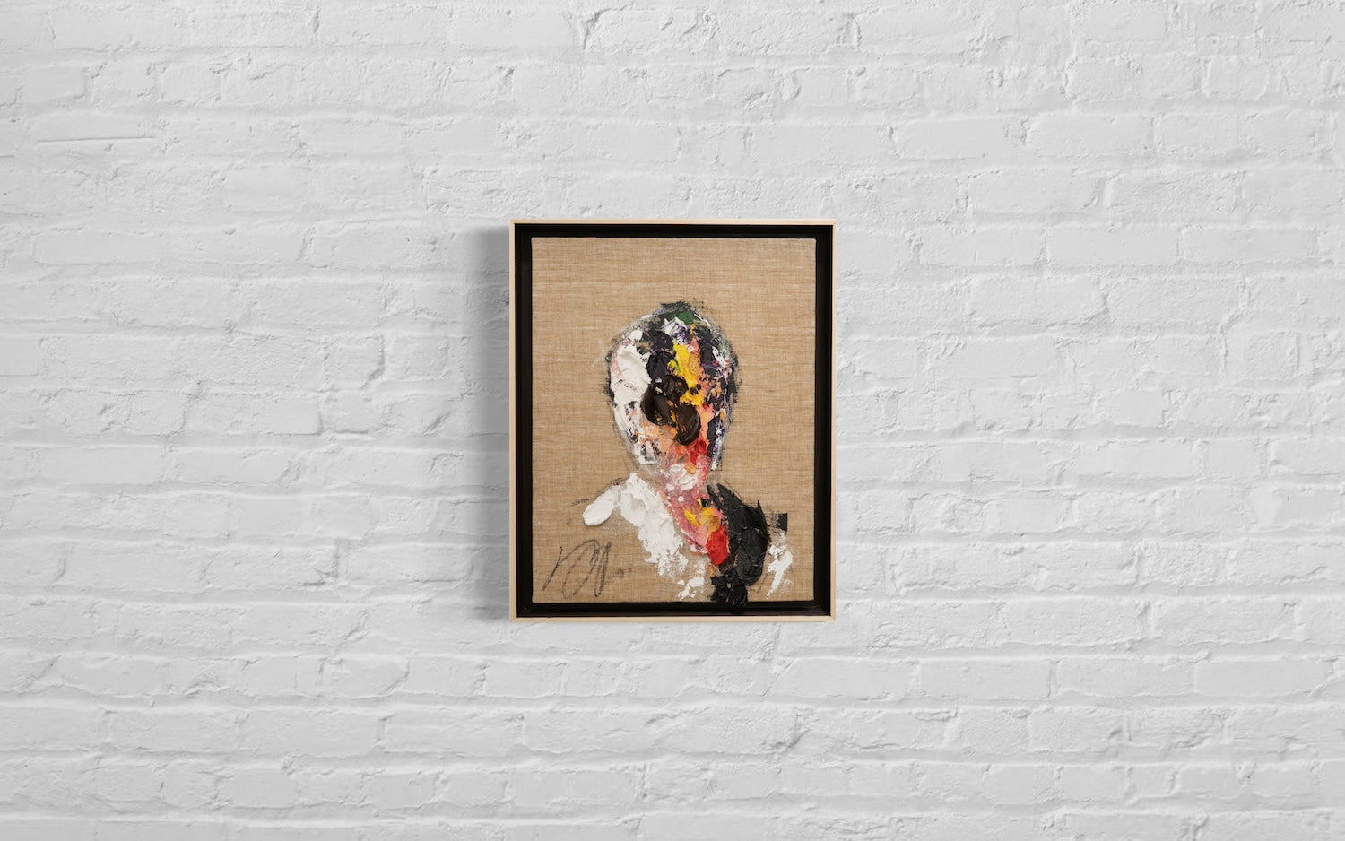 Dark brown Portrait work contemporary painting art