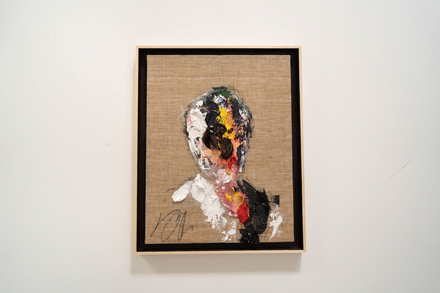 Dark brown Portrait work contemporary painting art