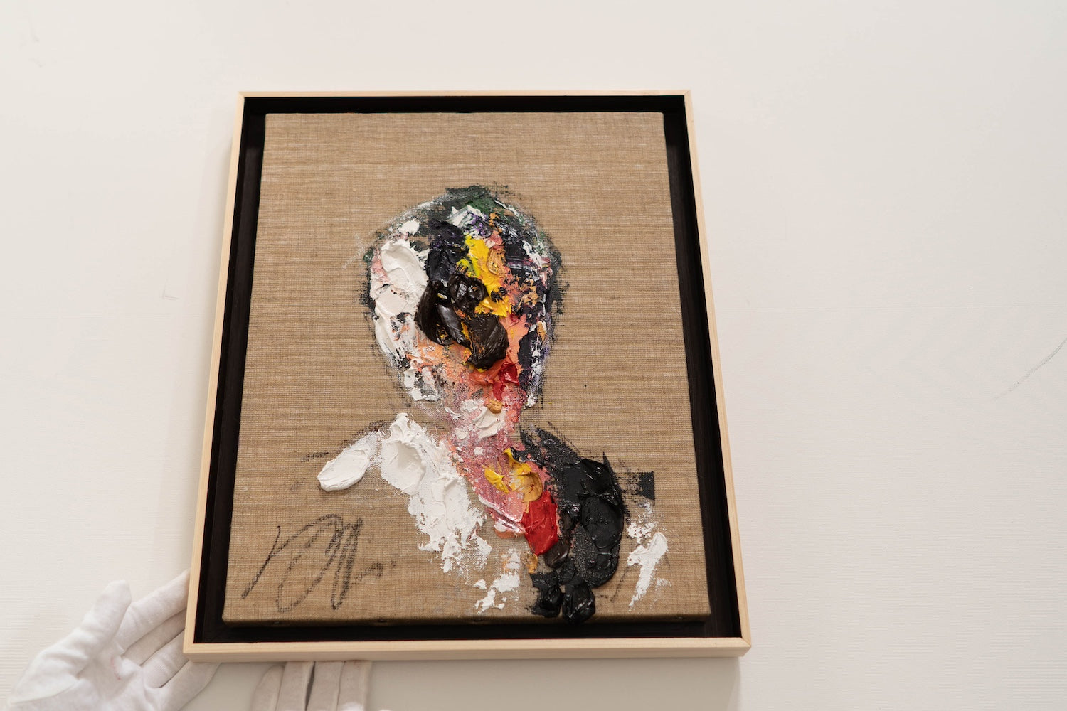 Dark brown Portrait work contemporary painting art