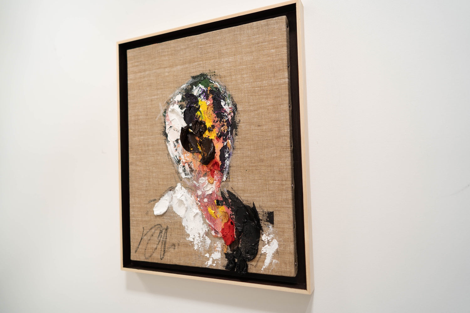 Dark brown Portrait work contemporary painting art