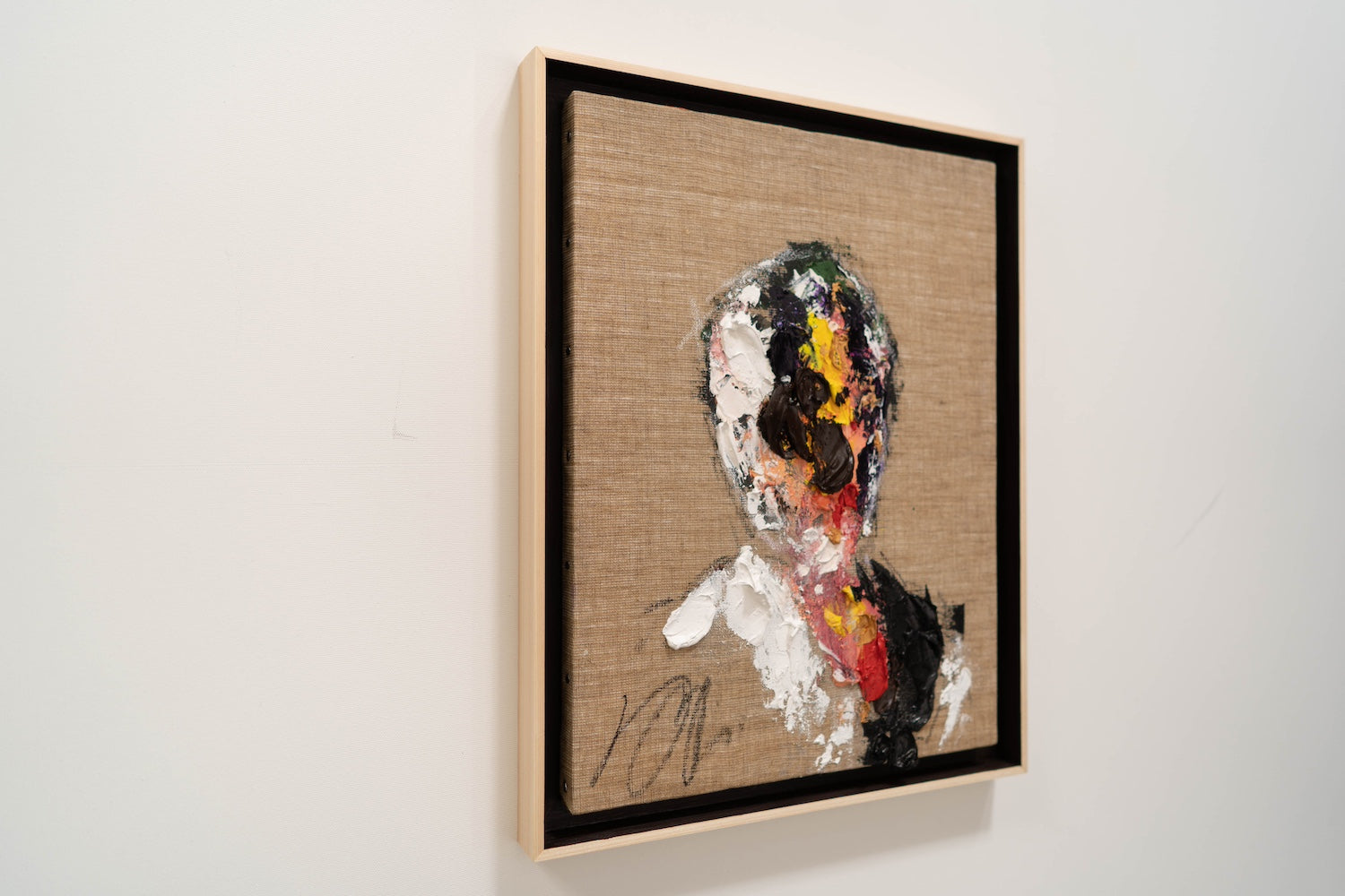 Dark brown Portrait work contemporary painting art