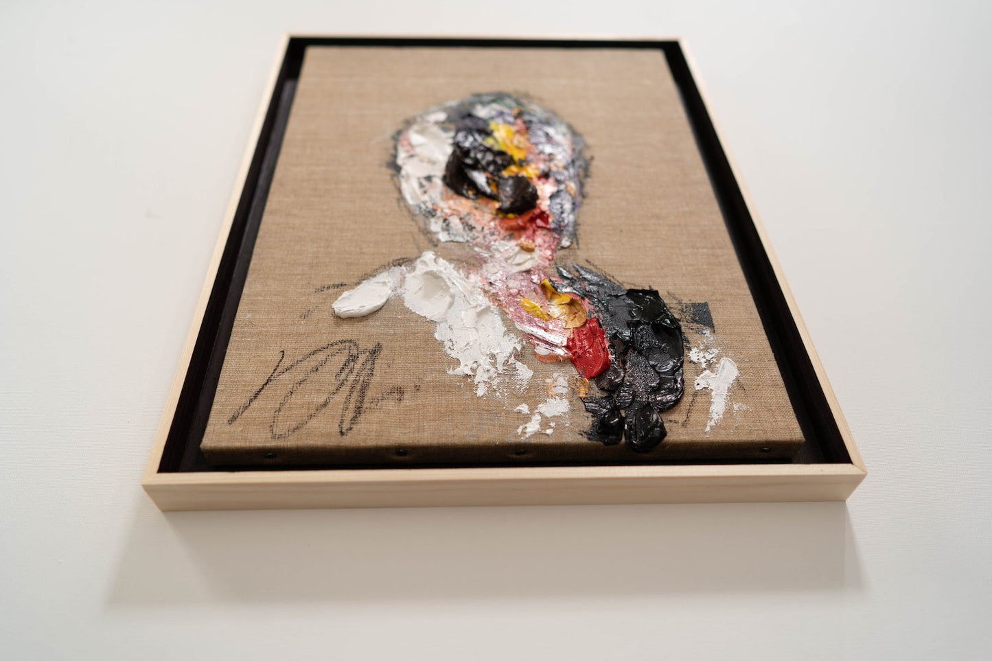 Dark brown Portrait work contemporary painting art