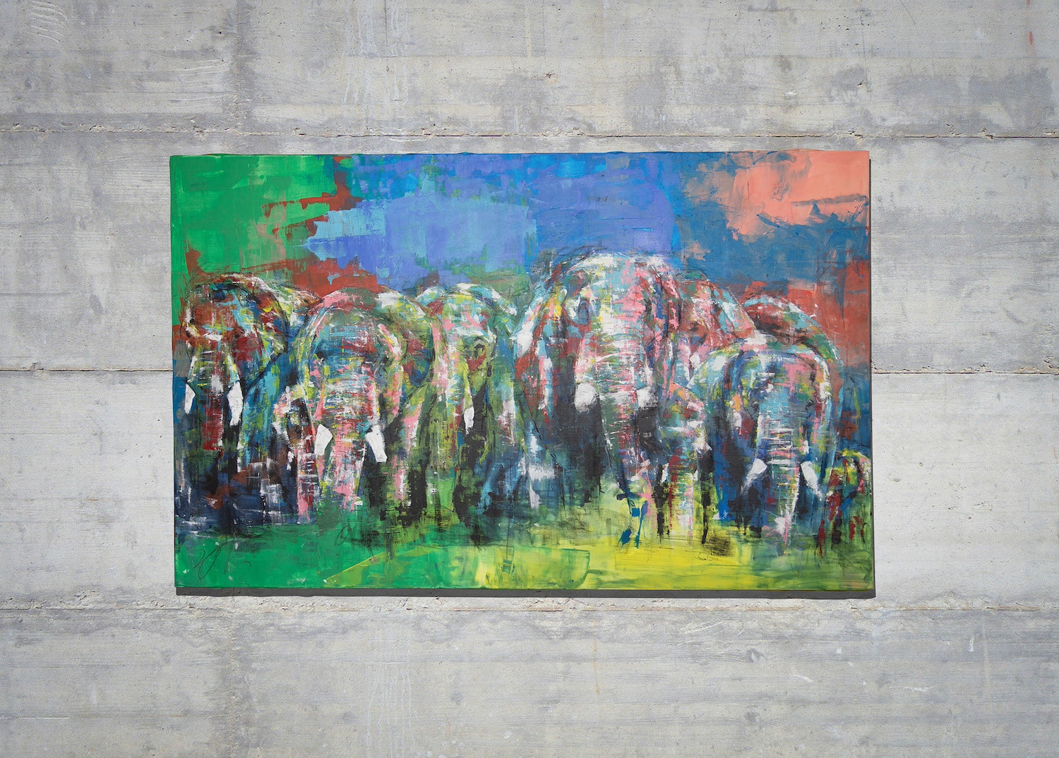 Elephants 勇者の群れ contemporary painting art