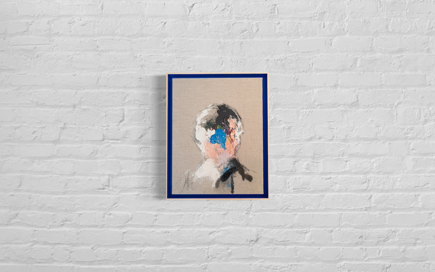 English Blue Portrait work contemporary painting art