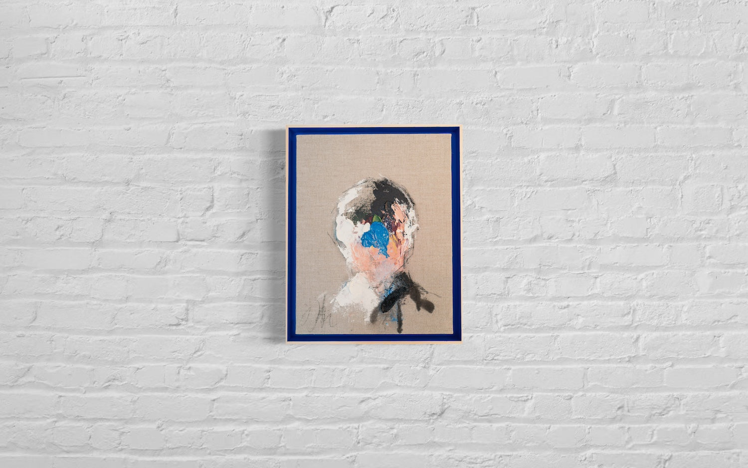 English Blue Portrait work contemporary painting art