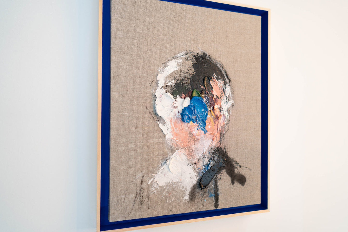 English Blue Portrait work contemporary painting art