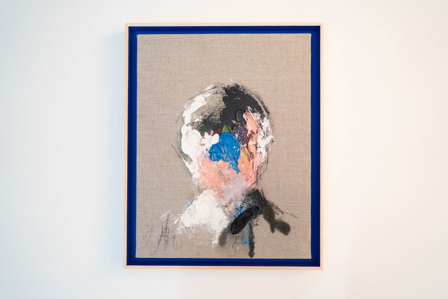 English Blue Portrait work contemporary painting art