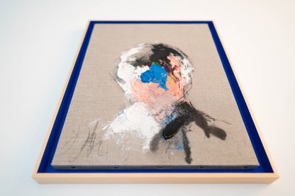 English Blue Portrait work contemporary painting art