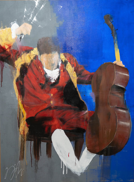 The Cellist contemporary painting