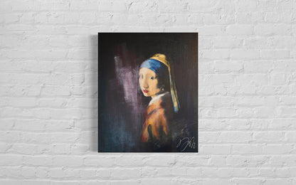 Girl with a pearl earring contemporary contemporary painting art