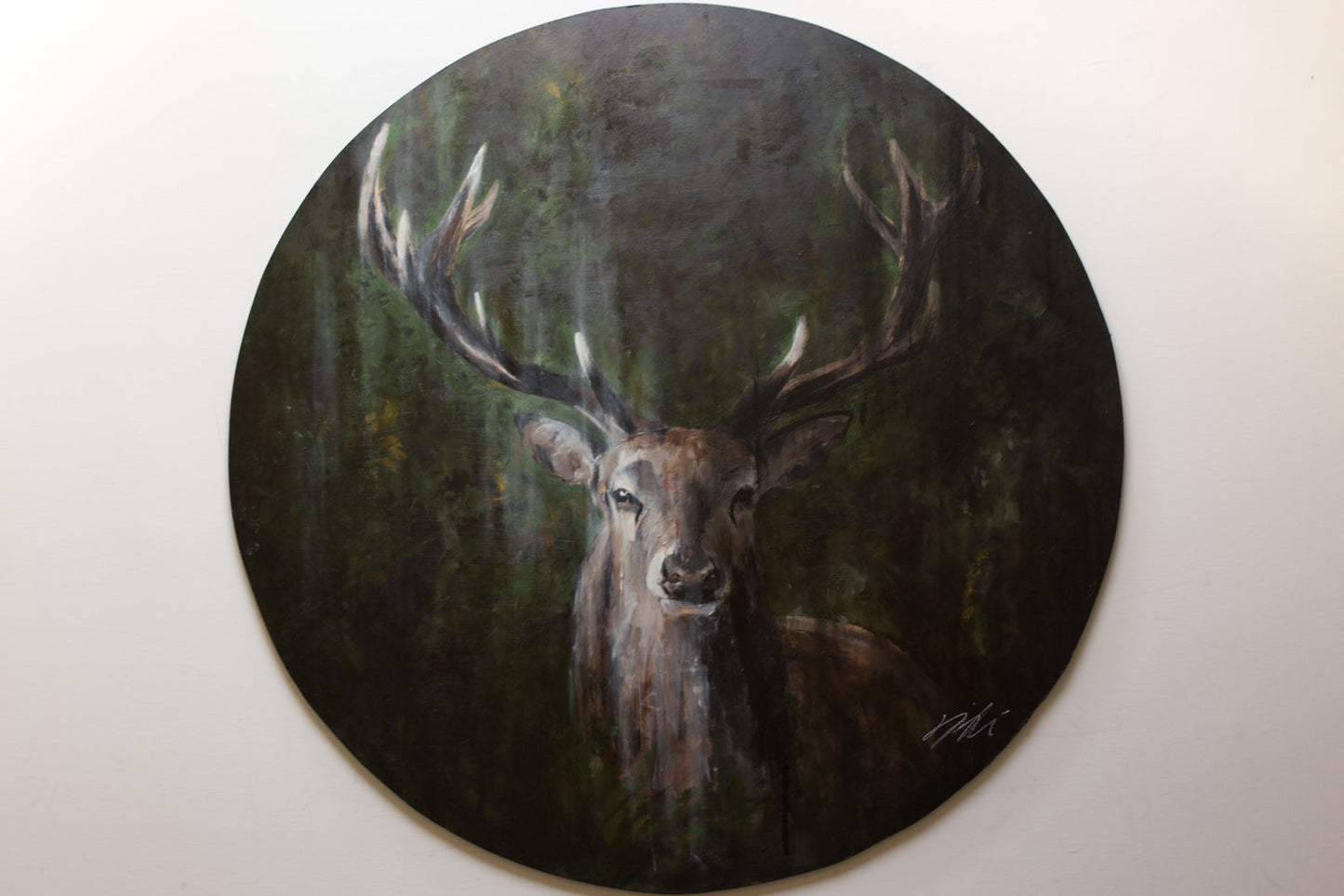 God bless you 幸せを運ぶトナカイ (happiness) contemporary painting art