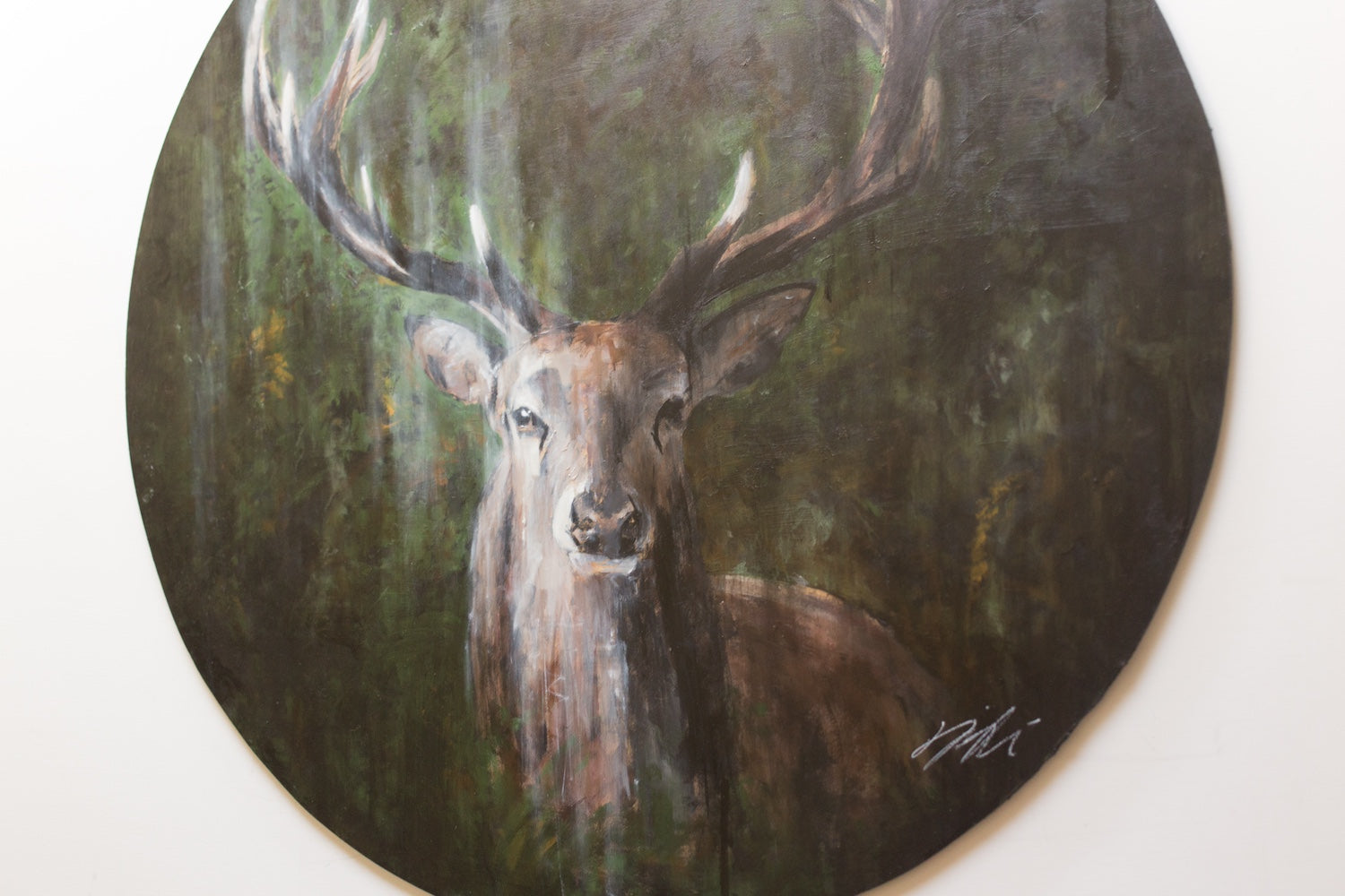 God bless you 幸せを運ぶトナカイ (happiness) contemporary painting art