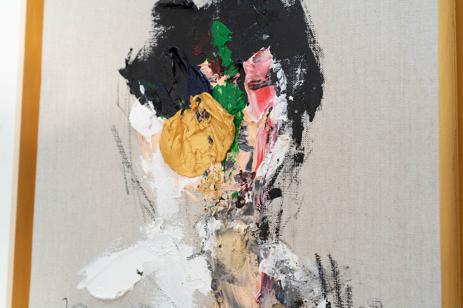 Gold Portrait work contemporary painting art