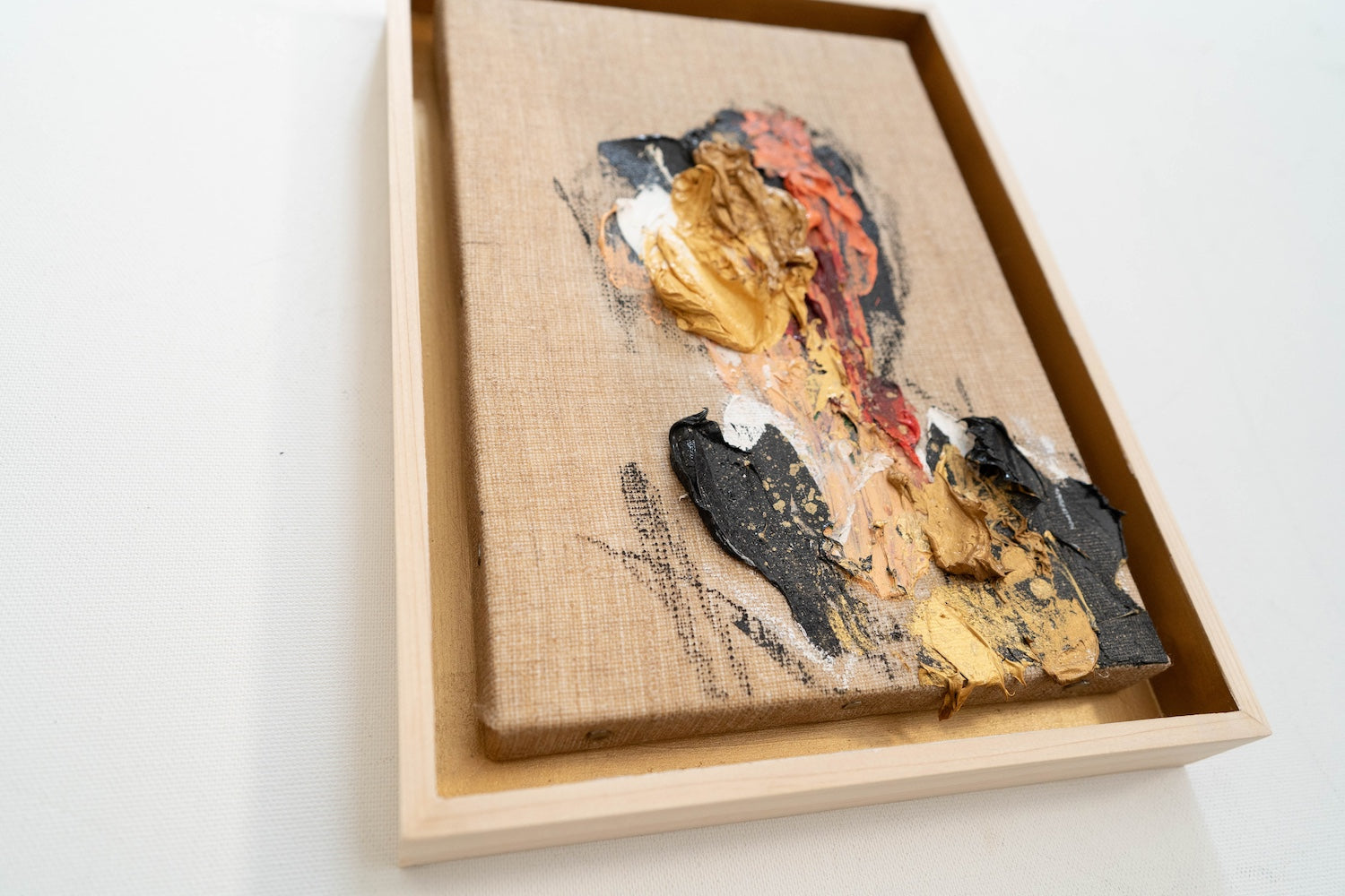 Gold Portrait work contemporary painting art