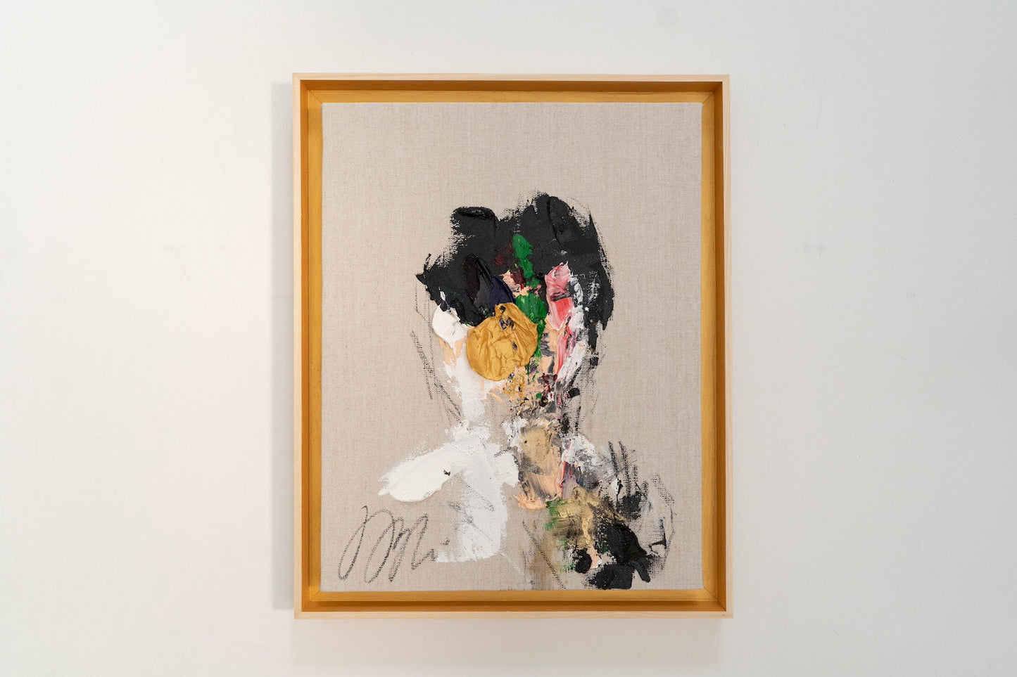 Gold Portrait work contemporary painting art