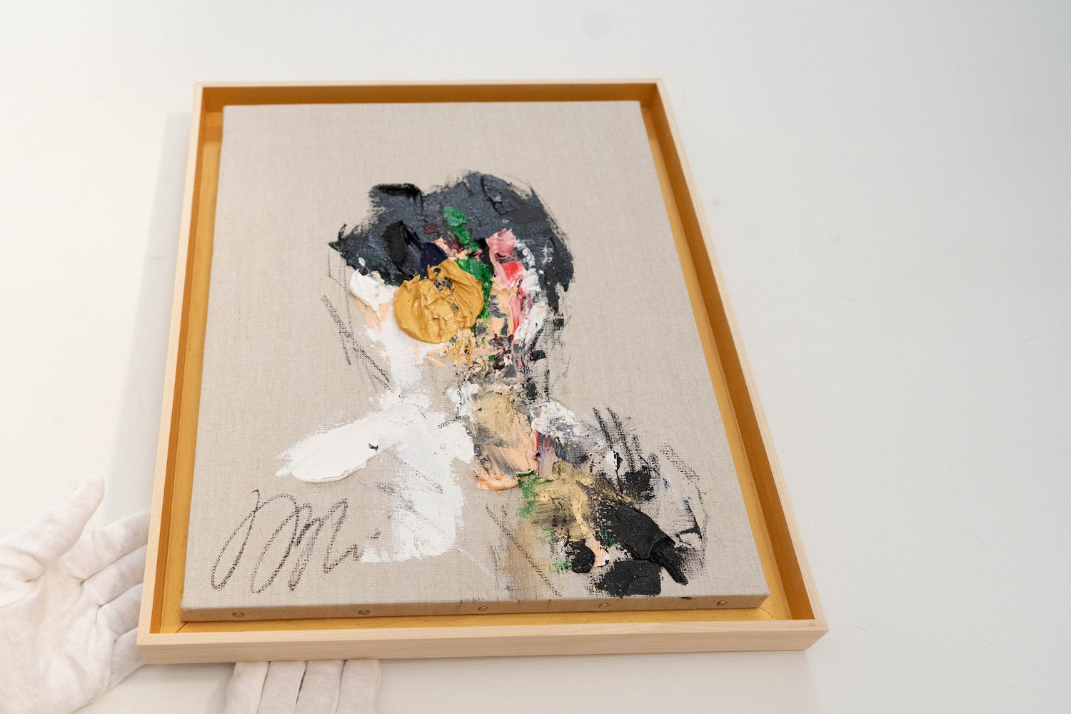 Gold Portrait work contemporary painting art