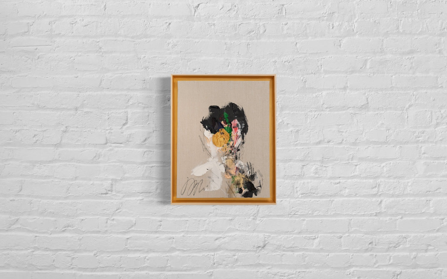 Gold Portrait work contemporary painting art